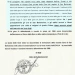 Uno stralcio della relazione