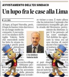 Valerio Sichi e il lupo