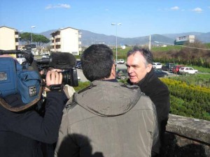 Rossi in visita intervistato
