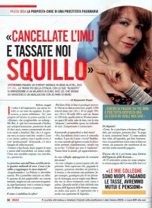 Efe su un servizio di «Oggi»