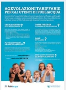Agevolazioni Publiacqua