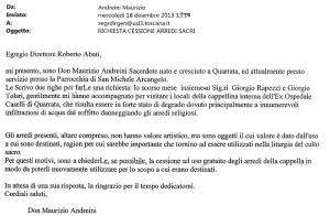 La mail di don Andreini