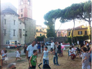 Festa di San Bartolomeo sul retro della chiesa