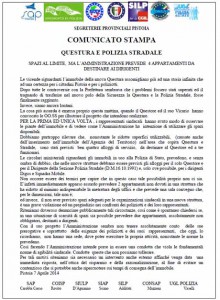 Il comunicato congiunto Sap, Coisp, Siulp, Siap, Silp, Consap e Ugl Polizia