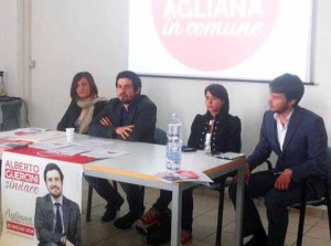 Un momento della conferenza stampa di presentazione della lista