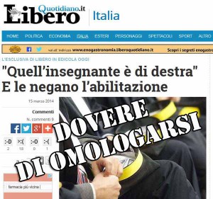 Professore di destra? Non è gradito al 'sistema'