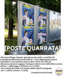 Quarrata, affissioni abusive