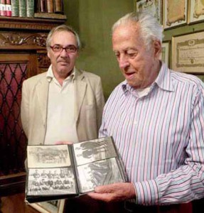 Arzelio Belli con dietro Carlo Cappellini