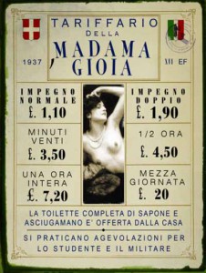 Madama Gioia, targa storica