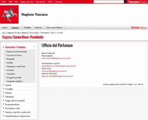 L’ufficio del Portavoce del Presidente Rossi