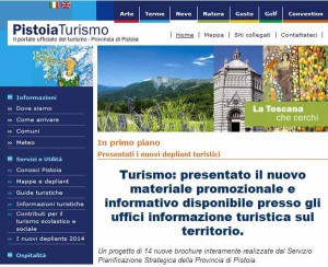 Nuovi dépliants per Pistoia e provincia