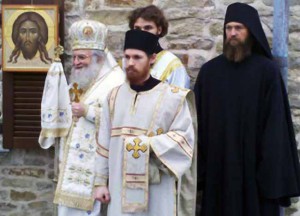 Il Vescovo Silvano di Luni con i monaci del monastero di Lizzanello