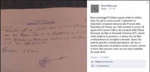Mosconi su facebook