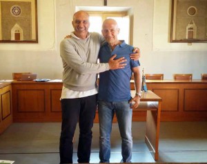 Pirozzi, Sindaco di Amatrice, e Valerio Bobini del Crest Toscana