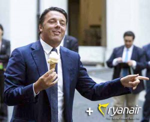 Matteo Renzi offre il gelato ai giornalisti alla fine del Consiglio dei Ministri. Quale il messaggio freudiano sottinteso...?