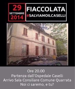 Una fiaccolata per il Caselli