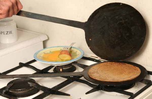 Preparazione del neccio con i testi