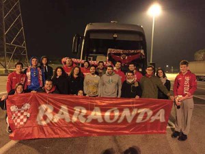 Un gruppo dei cento baraondini scesi a Caserta